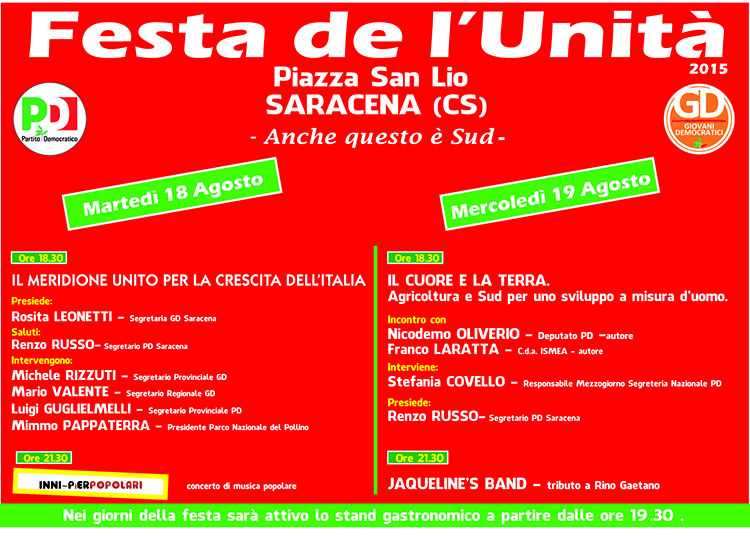 Festa Unità 2015 Saracena