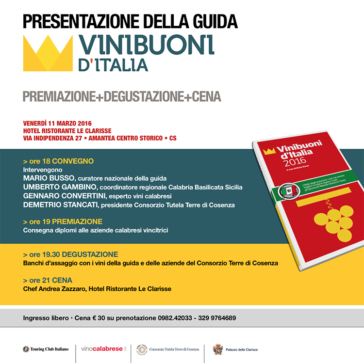 Guida Vini Buoni dItalia 2016 presentazione flyer