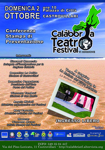 Calabbria Teatro Festival, domenica la presentazione ufficiale