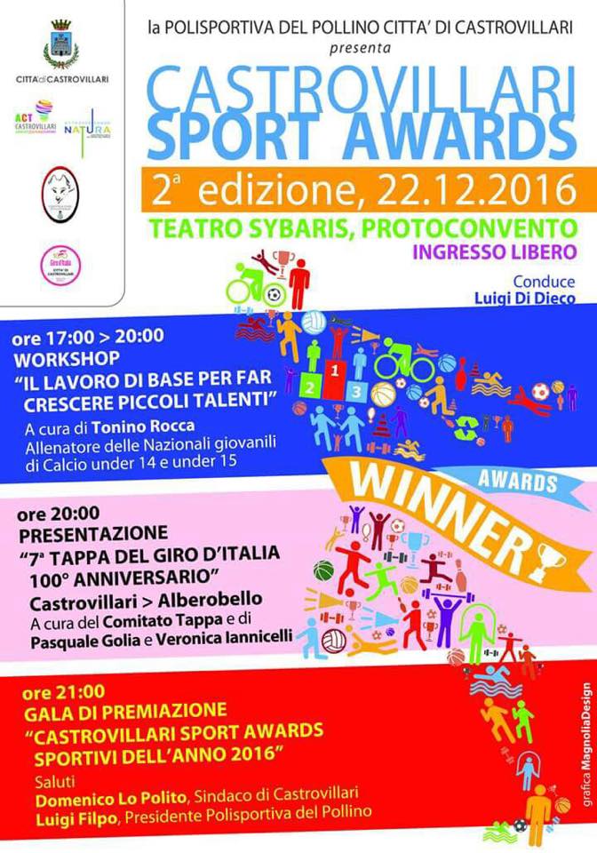 Castrovillari sport Awards. Il 22 la seconda edizione