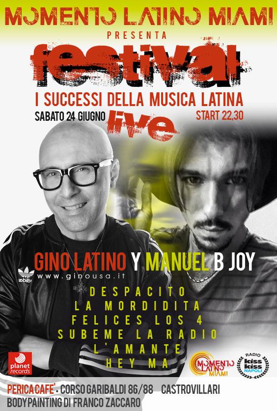 Musica da non perdere con il live di Gino Latino e Manuel B Joy