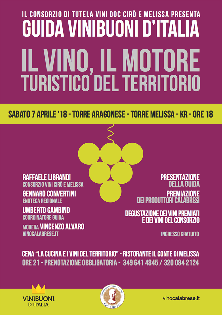 A Cirò si presenta la guida Vini Buoni d’Italia. Il vino motore turistico del territorio