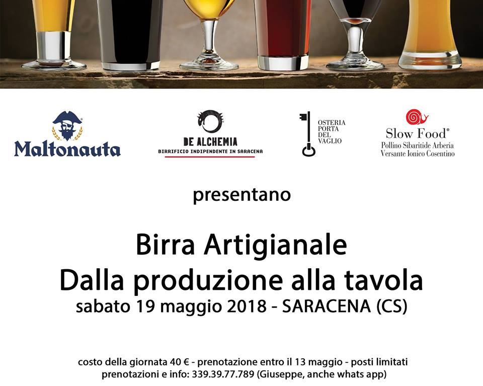 Birra Artigianale. Saracena accoglie l’evento Dalla produzione alla tavola