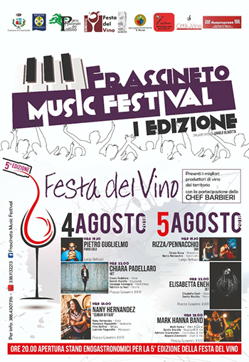 La Festa del vino di Frascineto arricchita dal Music Festival