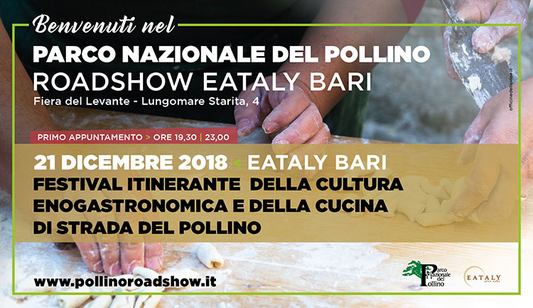 Il Pollino ad Eataly Bari con il festival itinerante della cultura enogastronomica e della cucina di strada