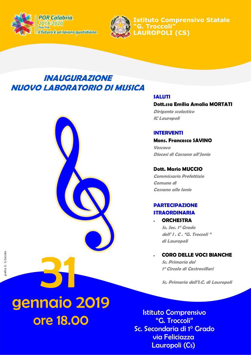 Nella scuola media di  Lauropoli nasce il novo laboratorio musicale