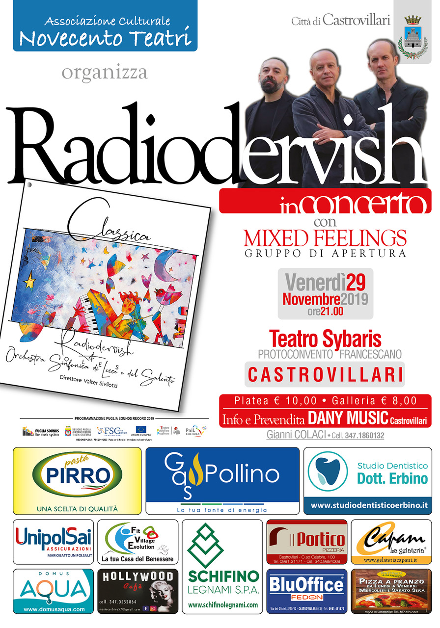 La musica dei Radiodervish a Castrovillari. Concerto il 29 novembre