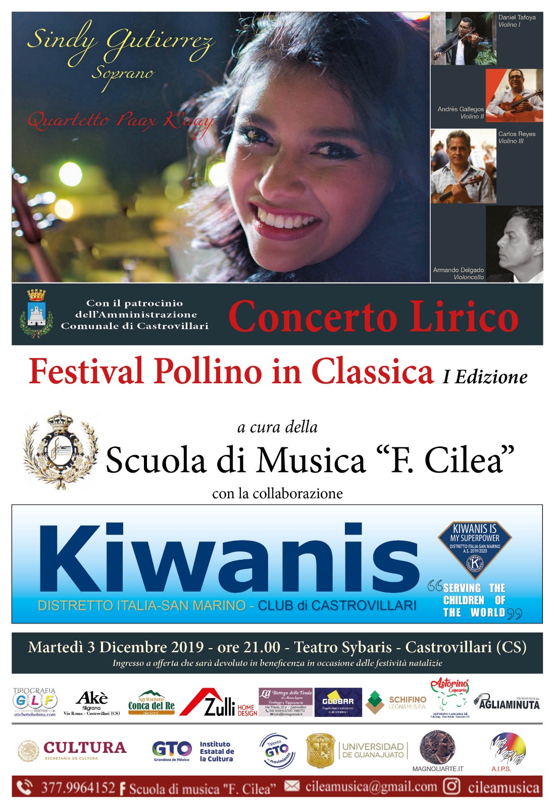 Serata di beneficenza per il Festival Pollino in Classica