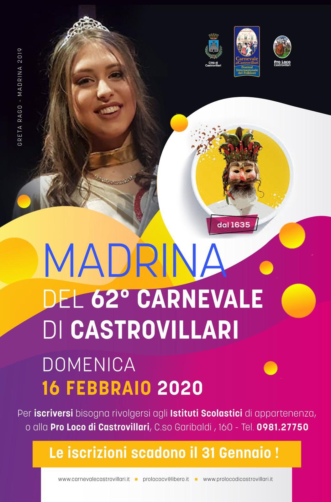 MANIFESTO MADRINA DEL CARNEVALE 1