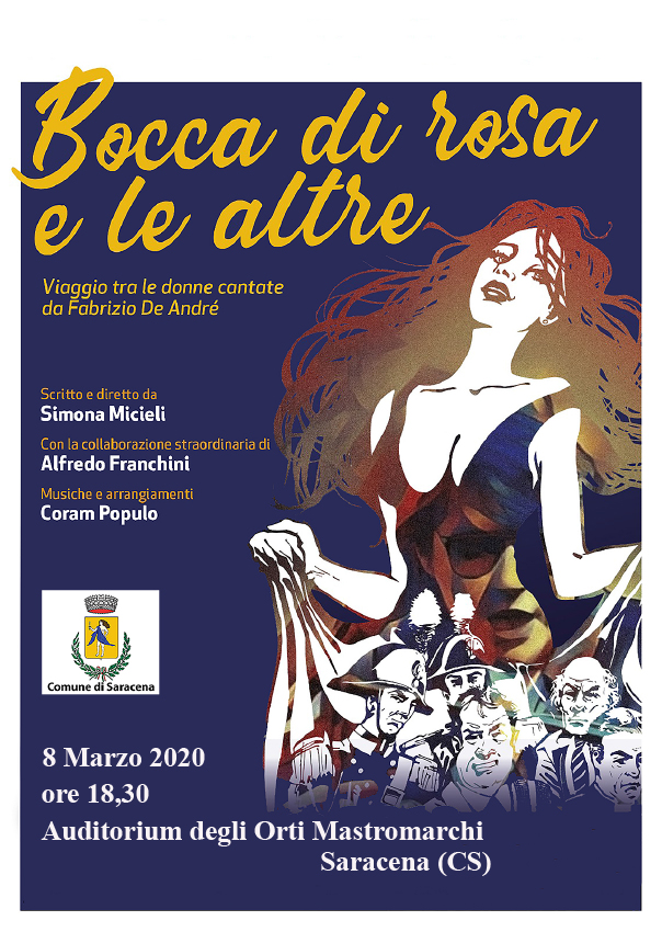 Saracena celebra la festa della donna con la musica di De Andrè