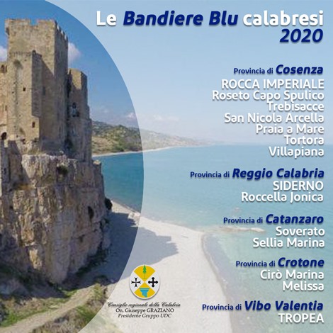 Bandiere Blu. Tre nuovi riconoscimenti per la Calabria.