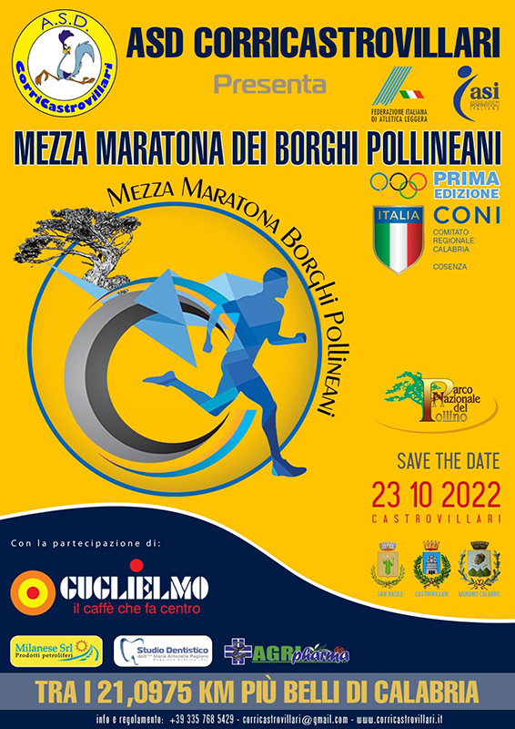 Locandina Mezza Maratona dei Borghi Pollineani