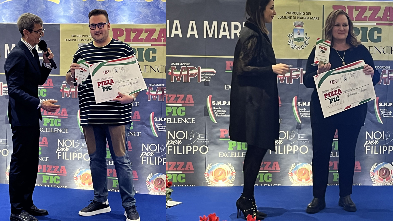 Pizza Pic Excellence, premio speciale a Filomena Palmieri e Giuseppe Di Gaetani